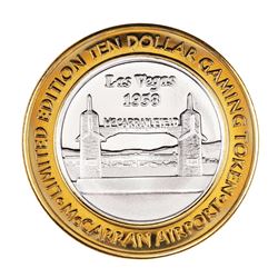 .999 Silver McCarran International Airport $10 Casino Limited Edition Gaming Token