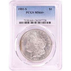 1881-S $1 Morgan Silver Dollar Coin PCGS MS64+