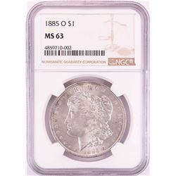 1885-O $1 Morgan Silver Dollar Coin NGC MS63