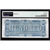 Image 2 : 1864 $100 Confederate States of America Note T-65 PMG Choice About Uncirculated 58