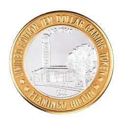 .999 Silver Flamingo Hilton Las Vegas, Nevada $10 Casino Limited Edition Gaming Token