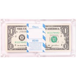 Pack of (100) 2003A $1 Federal Reserve STAR Notes New York in Capital Holder