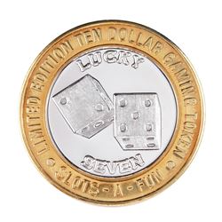 .999 Silver Slots A Fun Casino Las Vegas, NV $10 Limited Edition Casino Gaming Token