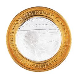 .999 Silver Hilton Reno, Nevada $10 Casino Limited Edition Gaming Token