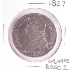 1827 Square Base 2 Capped Bust Half Dollar Coin