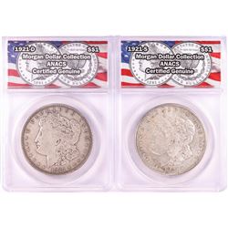 Lot of 1921-S & 1921-D $1 Morgan Silver Dollar Coins ANACS Genuine