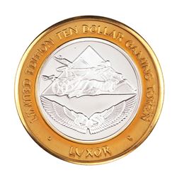 .999 Fine Silver Luxor Las Vegas, Nevada $10 Limited Edition Gaming Token