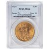 Image 1 : 1924 $20 St. Gaudens Double Eagle Gold Coin PCGS MS64