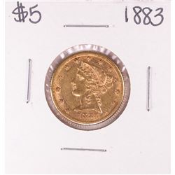 1883 $5 Liberty Head Half Eagle Gold Coin