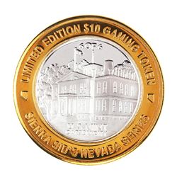 .999 Silver Sierra Sid's Sparks, Nevada $10 Casino Limited Edition Gaming Token