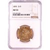 Image 1 : 1895 $10 Liberty Head Eagle Gold Coin NGC AU53