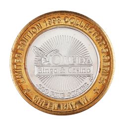 .999 Silver Oneida Bingo Green Bay, Wisconsin $10 Limited Edition Gaming Token