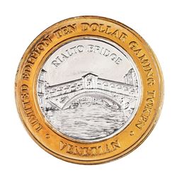 .999 Silver The Venetian Las Vegas Nevada $10 Casino Limited Edition Gaming Token