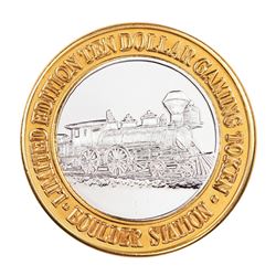 .999 Fine Silver Boulder Station Las Vegas, Nevada $10 Limited Edition Gaming Token