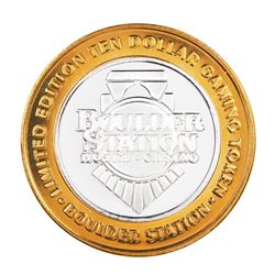 .999 Fine Silver Boulder Station Las Vegas, Nevada $10 Limited Edition Gaming Token