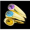 Image 2 : 14KT Yellow Gold Ladies 4.50 ctw Semi-Precious Gemstone Ring