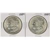 Image 1 : Lot of (2) 1889 $1 Morgan Silver Dollar Coins