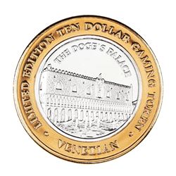 .999 Silver The Venetian Las Vegas Nevada $10 Casino Limited Edition Gaming Token
