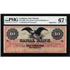 Image 1 : 1860's $10 New Orleans Canal & Banking Co. Obsolete Note PMG Superb Gem Unc. 67EPQ
