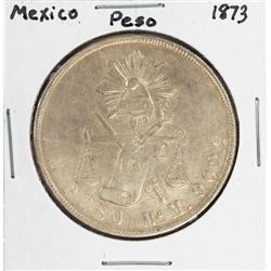 1873 Mexico Un Peso Silver Coin