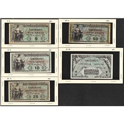 Lot of (5) Series 481 Military Payment Certificate Notes