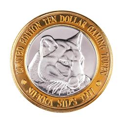 .999 Silver Sierra Sid's Sparks, Nevada $10 Casino Limited Edition Gaming Token