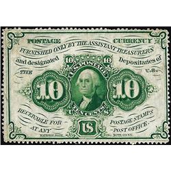 March 3, 1863 Ten Cents First Issue Perforated Fractional Currency Note