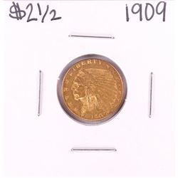 1909 $2 1/2 Indian Head Quarter Eagle Gold Coin