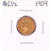 Image 1 : 1909 $2 1/2 Indian Head Quarter Eagle Gold Coin