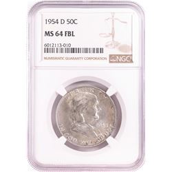 1954-D Franklin Half Dollar Coin NGC MS64FBL