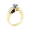 Image 4 : 1.47 ctw Blue Sapphire And Diamond Ring - 14KT Yellow Gold