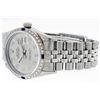 Image 4 : Rolex Mens Stainless Steel Gray Diamond & Sapphire 36MM Datejust Wristwatch