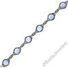 Image 9 : Antique Art Deco 14kt White Gold Blue Moonstone Etched Filigree Bracelet