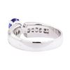 Image 3 : 2.30 ctw Sapphire And Diamond Ring - 18KT White Gold