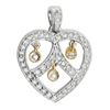 Image 1 : 14k Two Tone Gold 0.50CTW Diamond Pendant, (I2 /H-I)