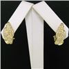 Image 2 : 18K Yellow Gold 0.64 ctw Pave FINE Round BRILLIANT Diamond Huggie Hoop Earrings