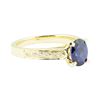 Image 1 : 1.74 ctw Blue Sapphire and Diamond Ring - 14KT Yellow Gold