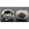 Image 4 : 18k Solid White Gold 3.60 ctw White & Black Diamond Drenched Dome Button Earring