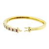 Image 3 : 2.06 ctw Baguette Step Rubies And Diamond Bracelet - 18KT Yellow Gold