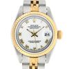 Image 1 : Rolex Ladies 2 Tone Yellow Gold White Roman 26MM Datejust Wristwatch