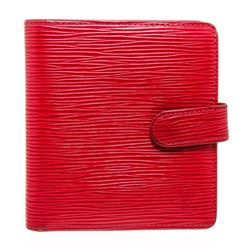 Louis Vuitton Rouge Epi Leather Porte Billet Compact Wallet