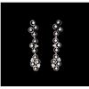 Image 1 : 14KT White Gold 0.66 ctw Diamond Earrings