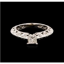 14KT White Gold 0.91 ctw Diamond Ring