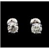 Image 1 : 1.14 ctw Diamond Stud Earrings - 14KT White Gold