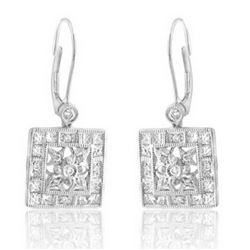 14k White Gold 1.16CTW Diamond Earrings, (I1-I2/H-I)