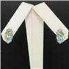 Image 3 : 14k Yellow Gold 2.00 ctw Semi Caged Marquise Cut Blue Topaz Stud Earrings