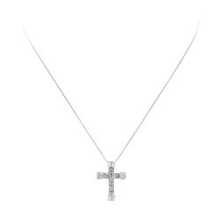 1.84 ctw Diamond Pendant And Chain - 14KT White Gold