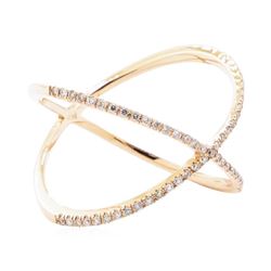 0.27 ctw Diamond Crossover Motif Ring - 14KT Rose Gold