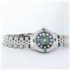 Image 4 : Rolex Ladies Stainless Steel 26MM Green Vignette Diamond Datejust Wriswatch