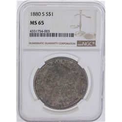 1880-S $1 Morgan Silver Dollar Coin NGC MS65